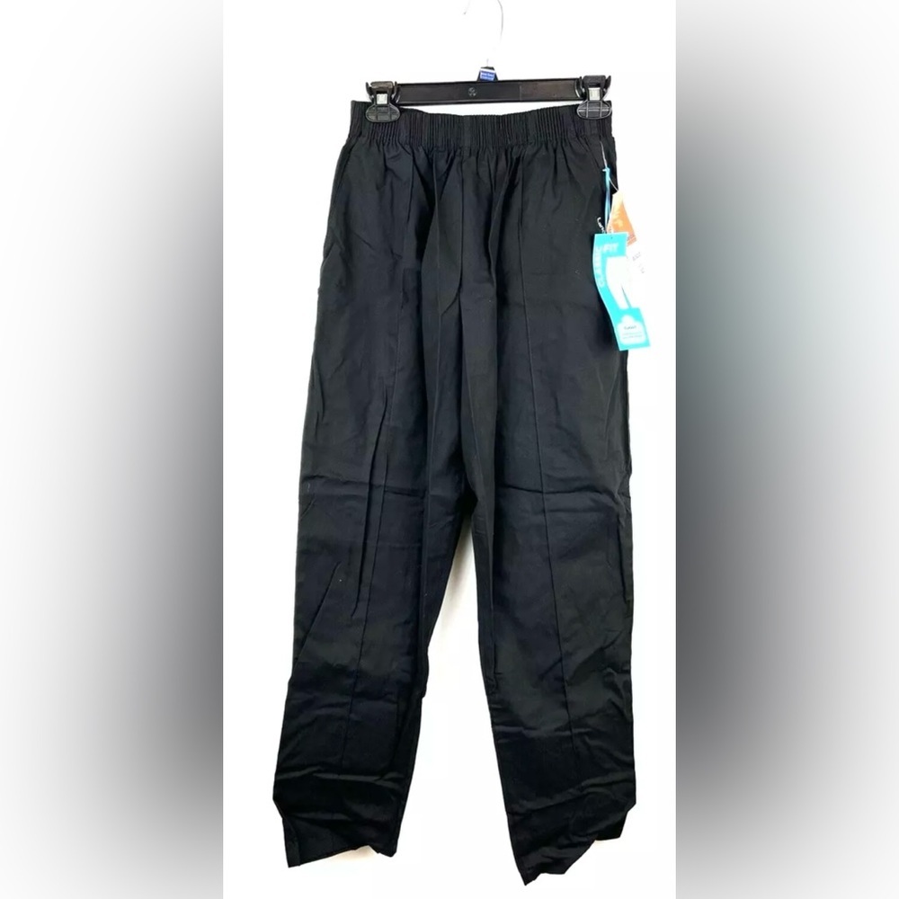 Landau Womens Relaxed Fit Pants Black Medium